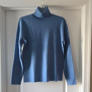 Ann Taylor Classic Blue Turtleneck Sweater